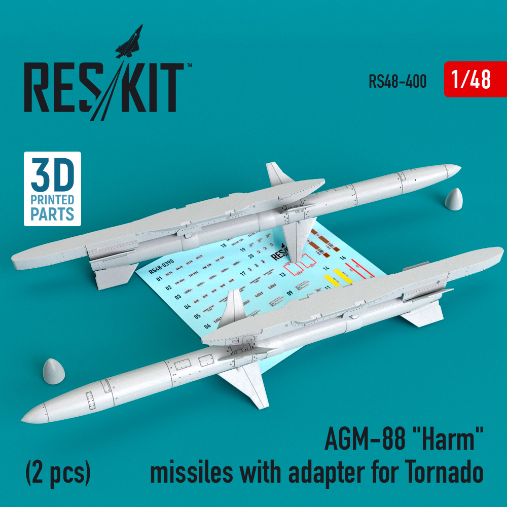 1/48 AGM-88 'Harm' missiles w/ adapter for Tornado