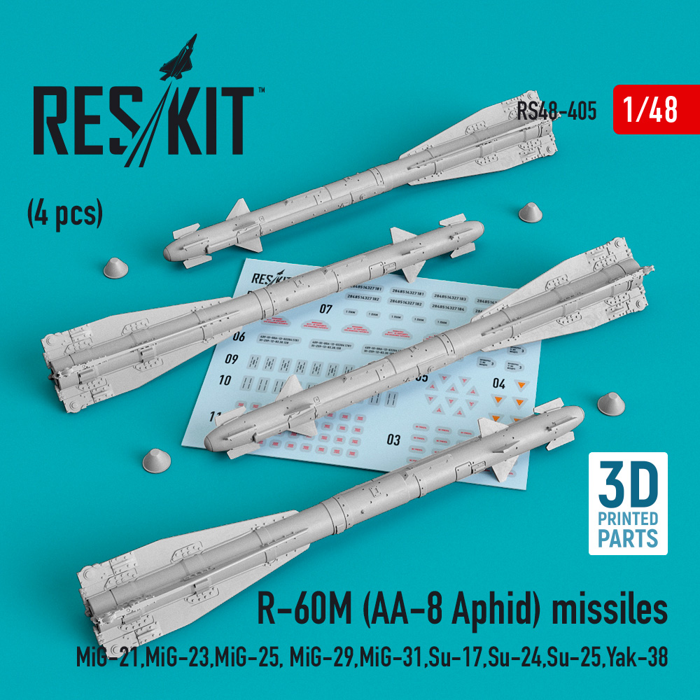 1/48 R-60? (AA-8 Aphid) missiles (4 pcs.)