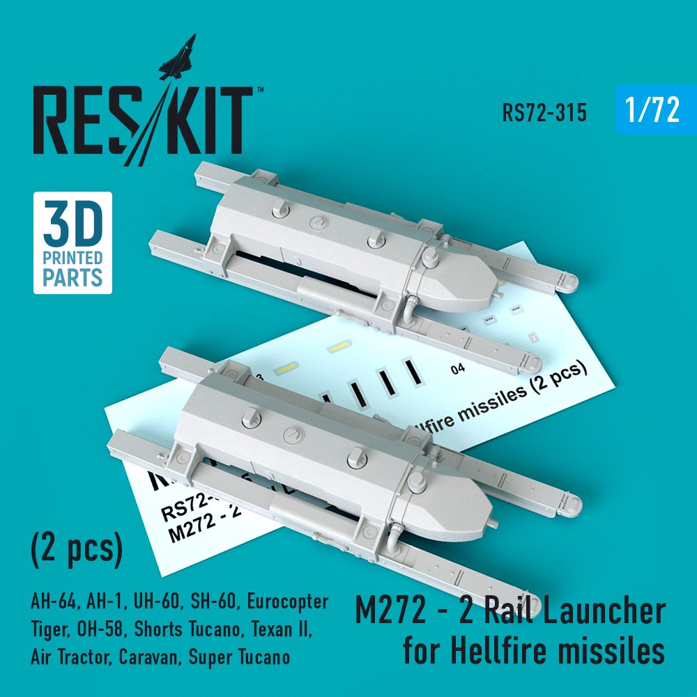 1/72 M272 - 2 Rail Launcher for Hellfire missiles 