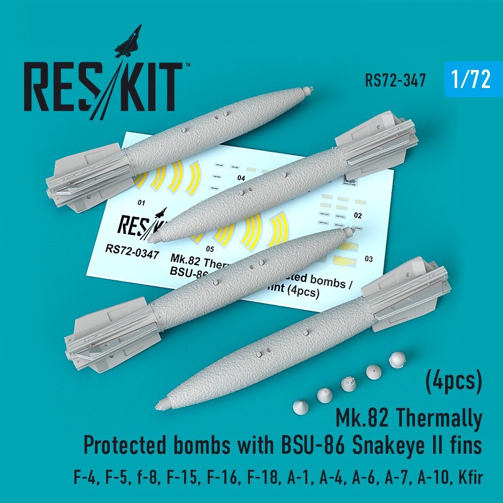 1/72 Mk.82 Therm.Prot. bombs w/ BSU-86 Snakeye II