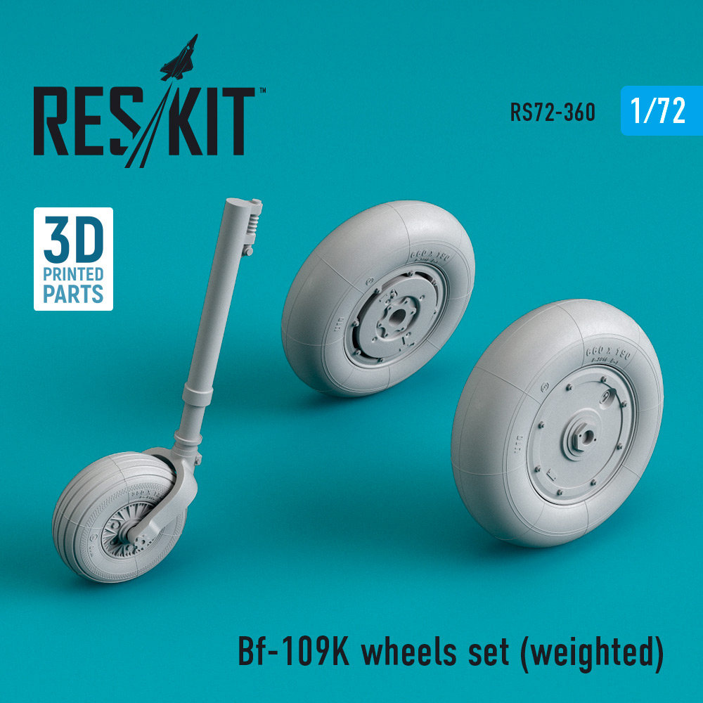 1/72 Bf-109K wheels set (weighted)