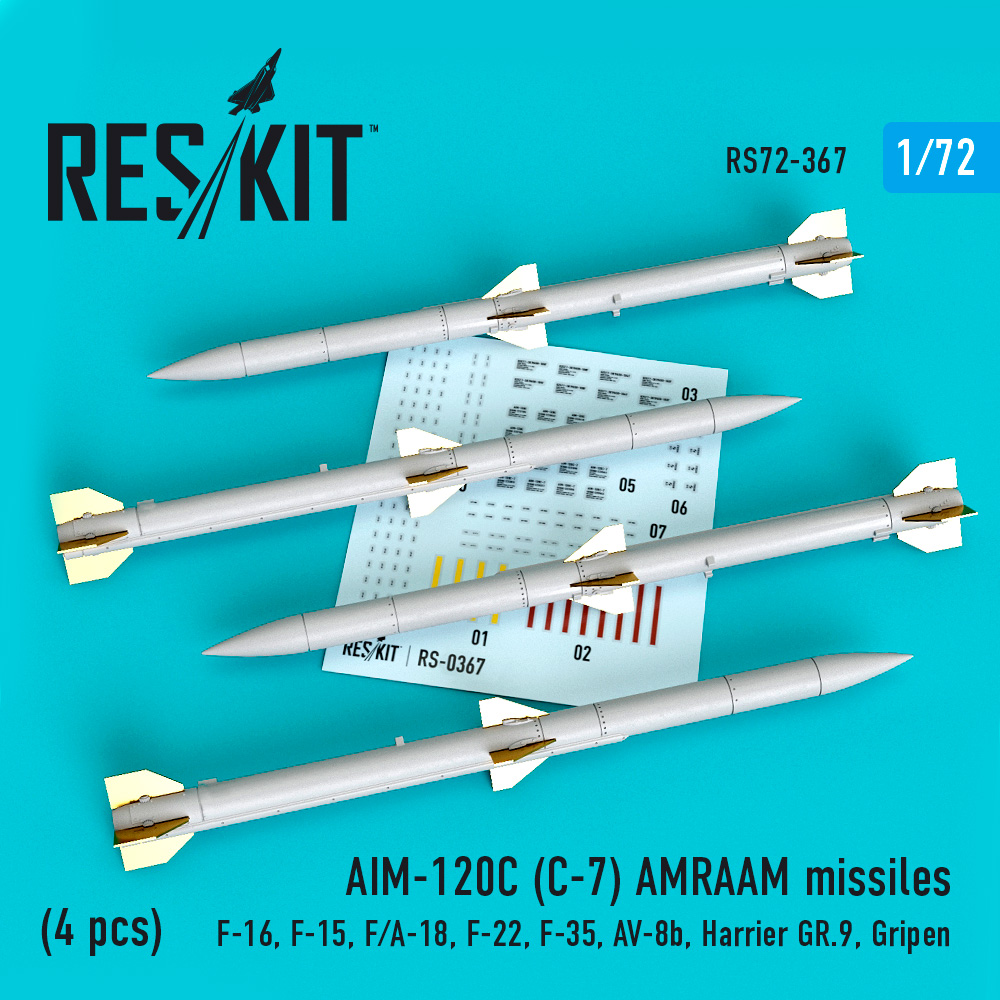 1/72 AIM-120C (C-7) AMRAAM missiles (4 pcs.) 