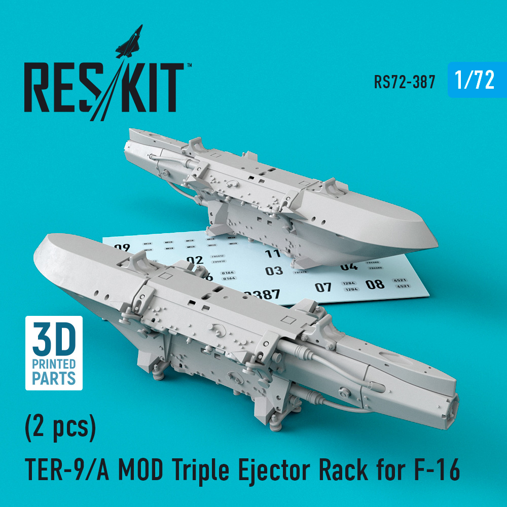 1/72 TER-9/A MOD Triple Ejector Rack for F-16 (2x)