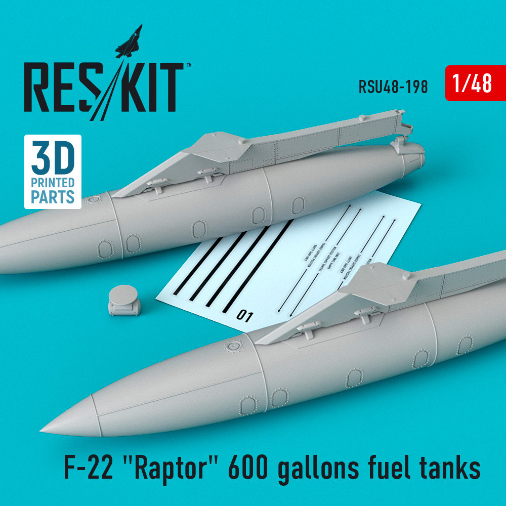 1/48 F-22 'Raptor' 600 gallons fuel tanks