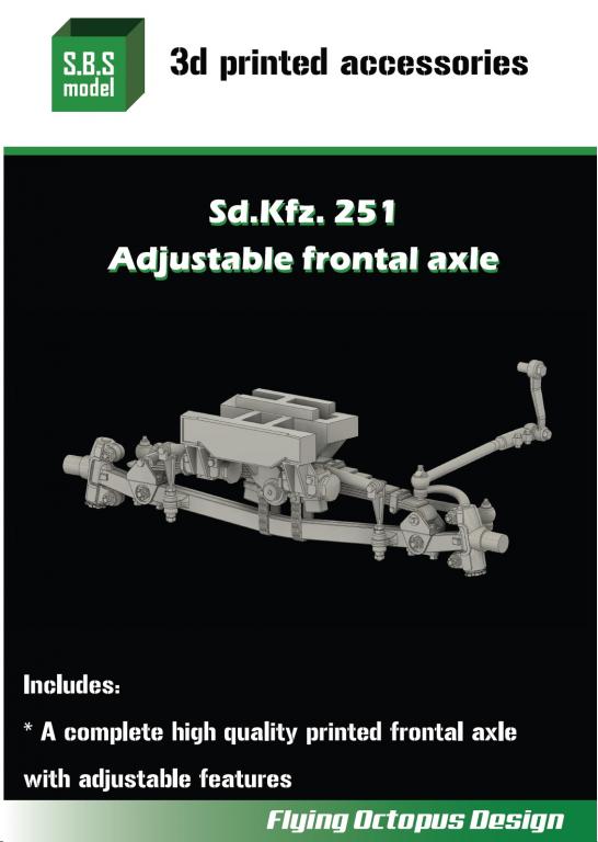 1/35 Sd.Kfz.251 Adjustable frontal axle (AFV/DRAG)