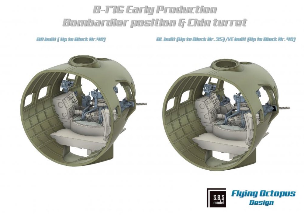 1/48 B-17G Early - Bombardier posit. & Chin turret