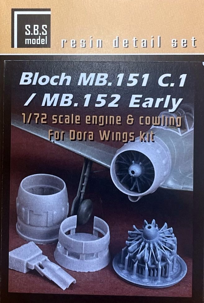 1/72 Bloch MB 151&152 engine w/ cowling set (DORA)