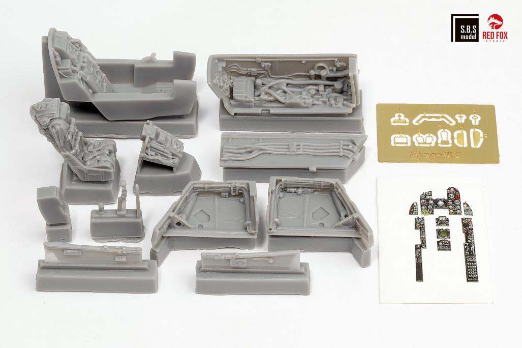 1/48 Mirage IIIC cockpit & wheel bays (EDU/HOBBYB)