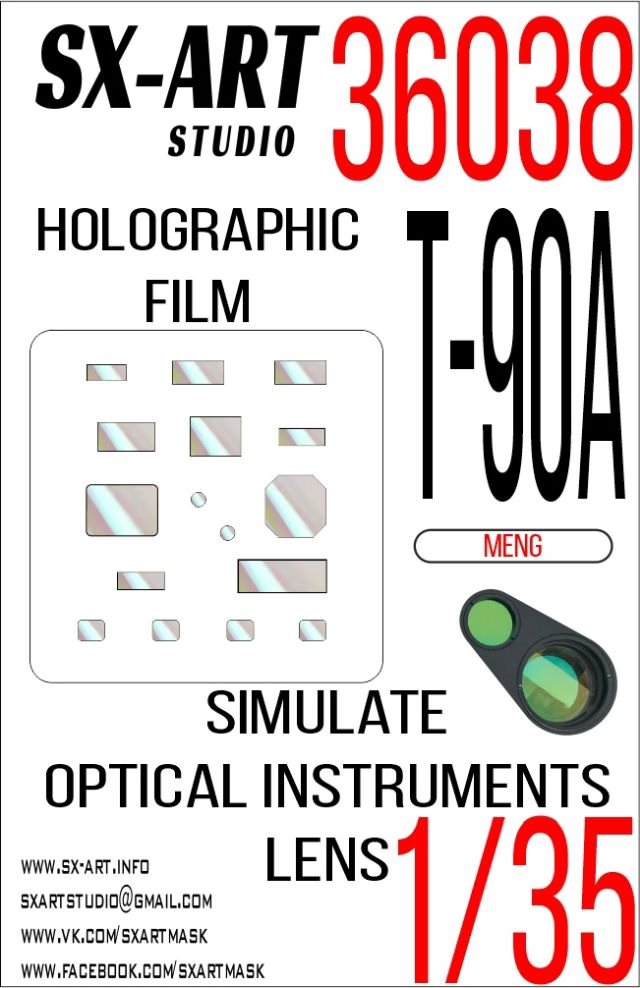 1/35 Holographic film T-90 Clear (MENG)