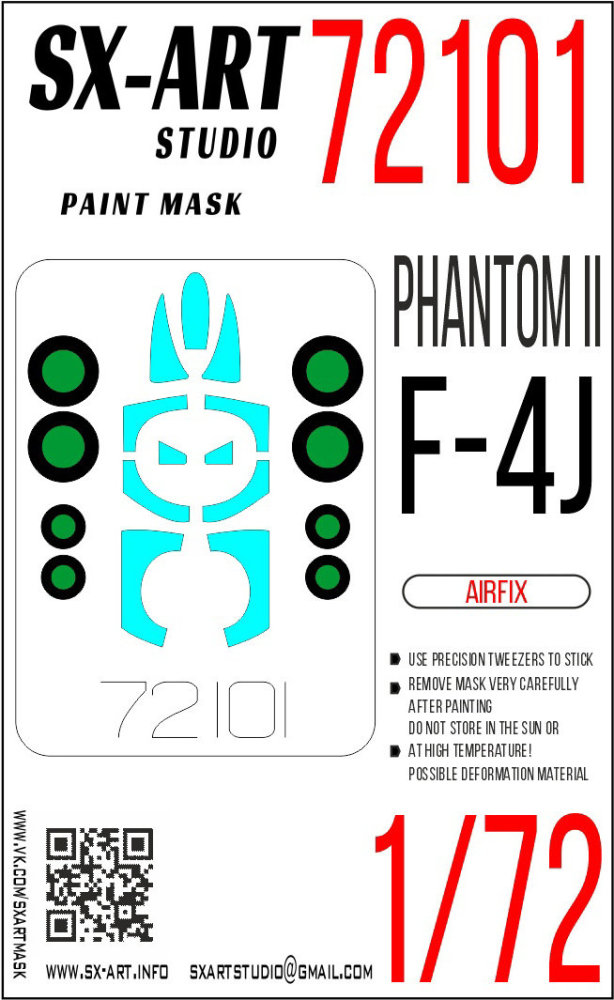 1/72 F-4J Phantom II Painting mask (ACAD)