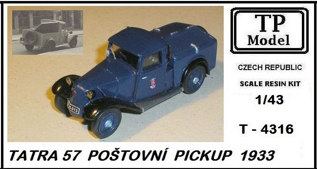 1/43 TATRA 57 Postal Pickup 1933 (resin kit)