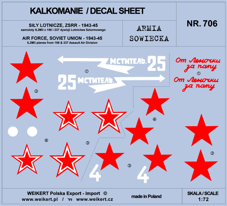 1/72 Markings for IL-2 M3 attack aircraft - pt.4