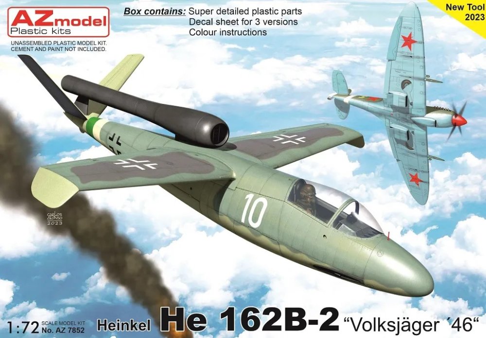 1/72 Heinkel He 162B-2 (3x camo)