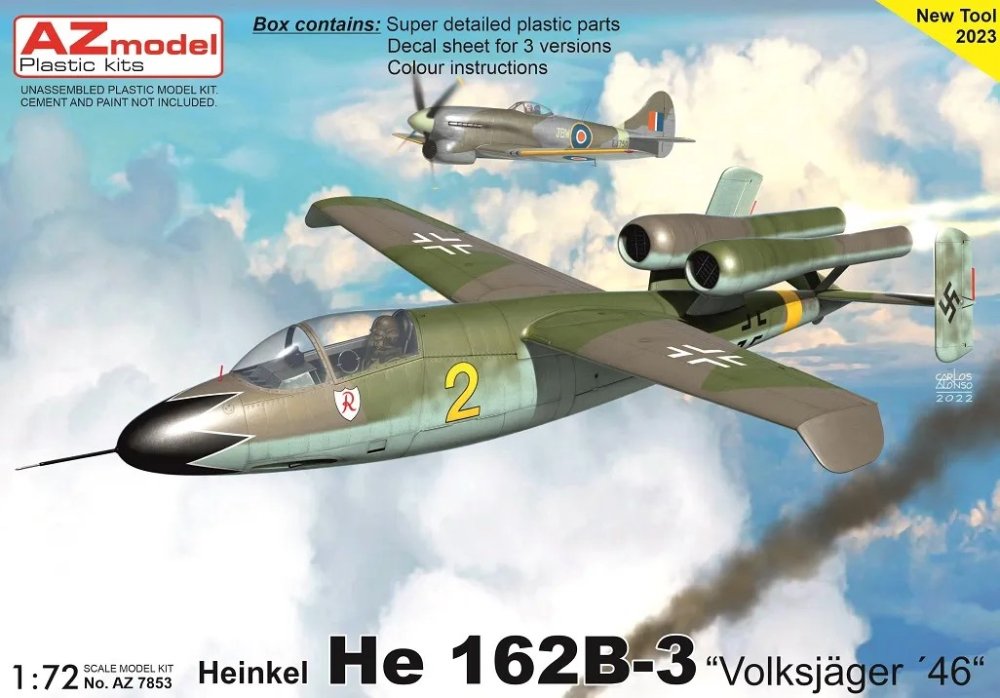 1/72 Heinkel He 162B-3 (3x camo)