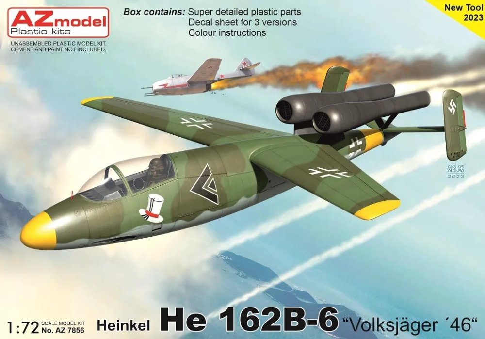 1/72 Heinkel He 162B-6 (3x camo)