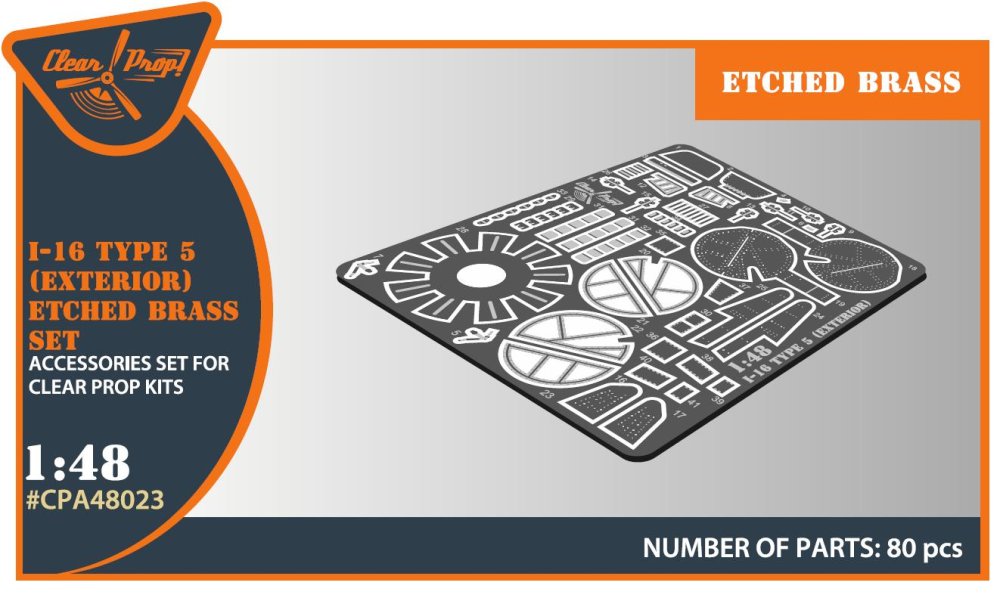 1/48 I-16 type 5 - Exterior PE set (CL.PROP)
