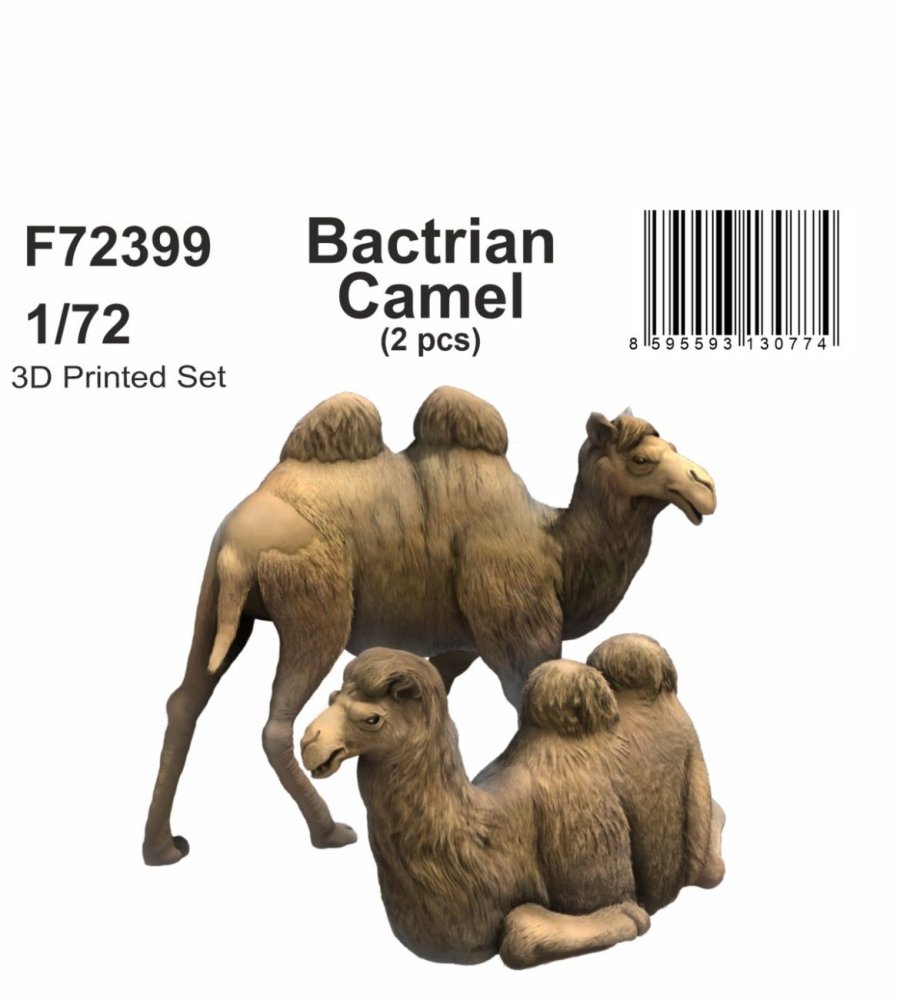 1/72 Bactrian Camel, 2 pcs. (3D-Print)