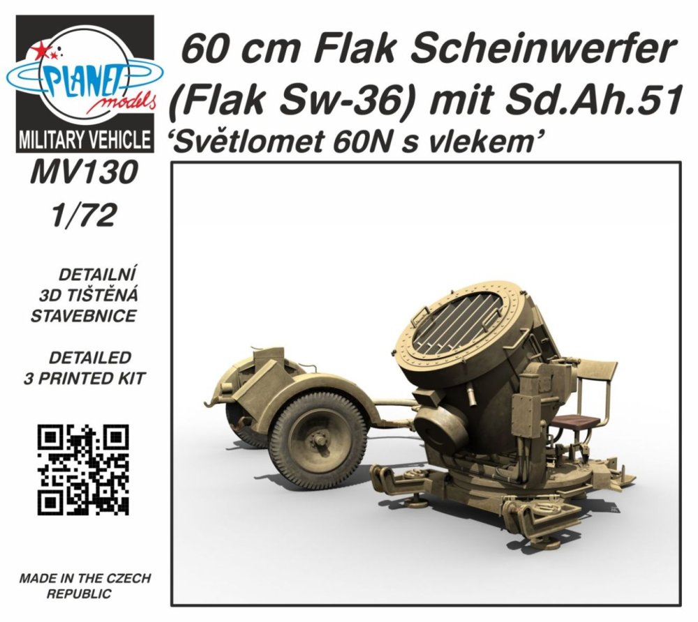1/72 60cm Flak Scheinwerfer w/ Sd.Ah.51