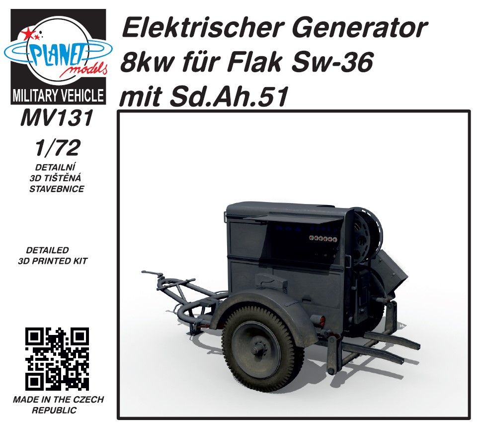 1/72 El.Generator 8kw for Flak S-36 w/ Sd.Ah.51