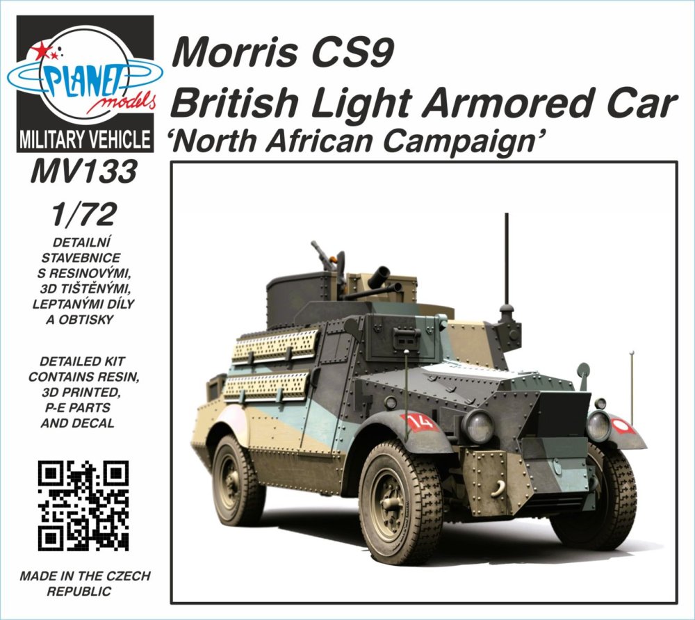 1/72 Morris CS9 British Light Armored Car N.Africa
