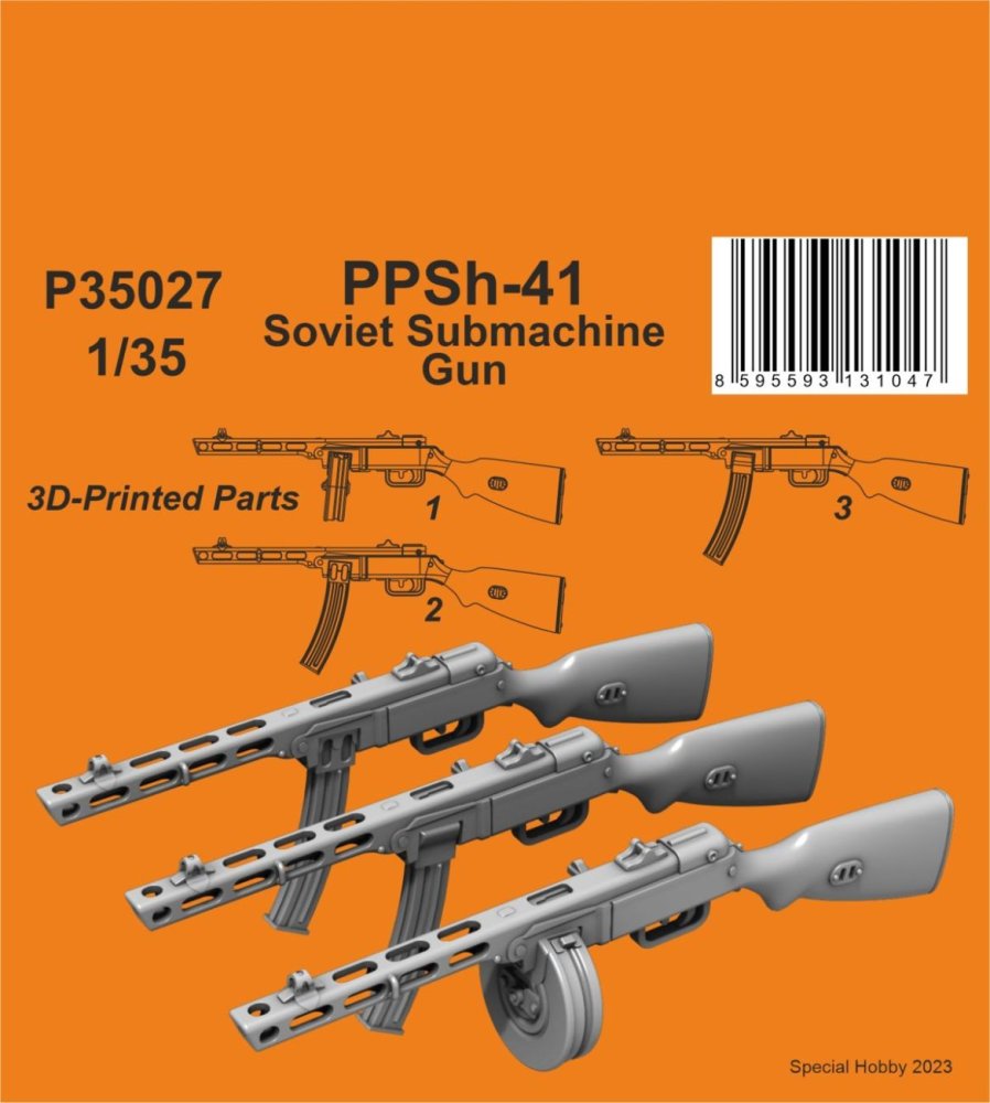1/35 PPSh-41 Soviet Submachine Gun (3D-Print)