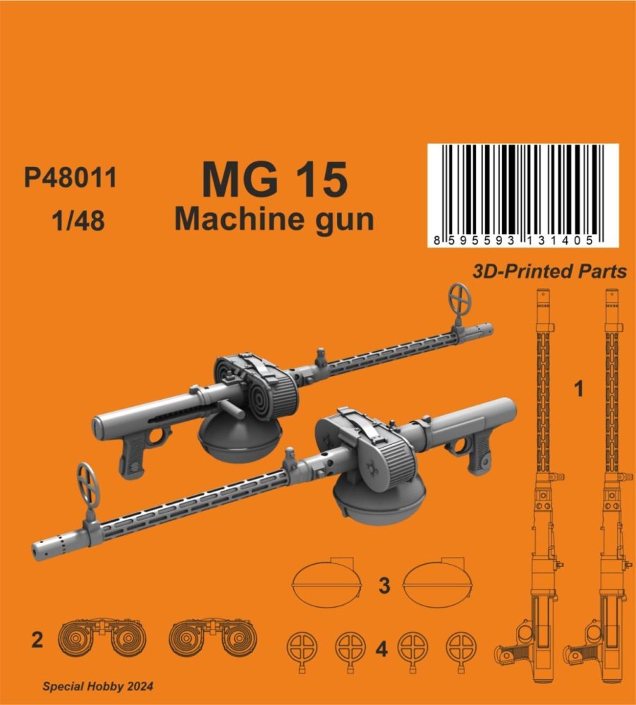 1/48 MG 15 Machine gun (2 pcs.) 3D Printed