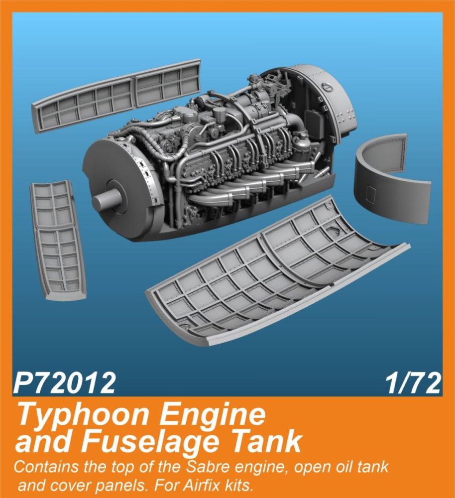 1/72 Typhoon Engine & Fuselage Tank (AIRF) 3D-Pr.