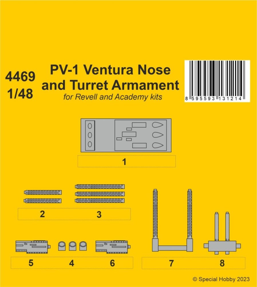 1/48 PV-1 Ventura Nose&Turret Armament (REV/ACAD)