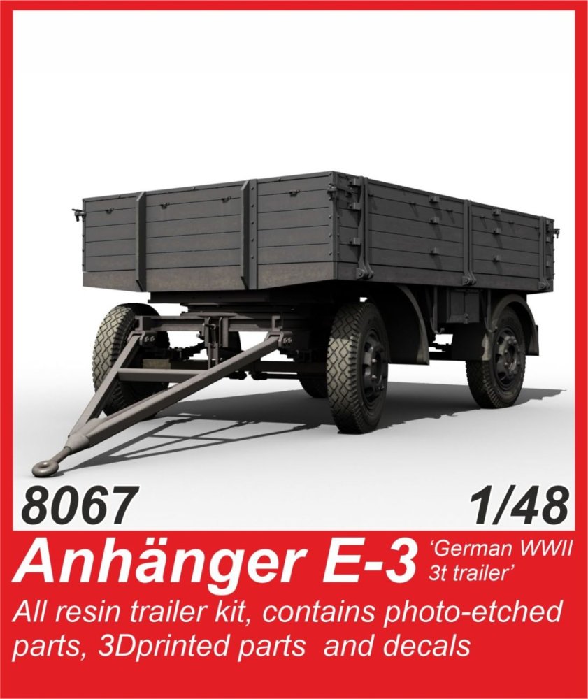 1/48 Anhänger E-3 German WWII Trailer