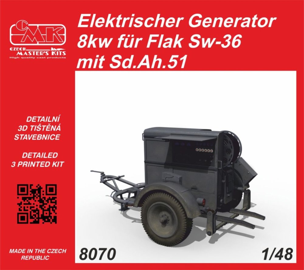 1/48 El.Generator 8kw for Flak Sw-36 with Sd.Ah.51