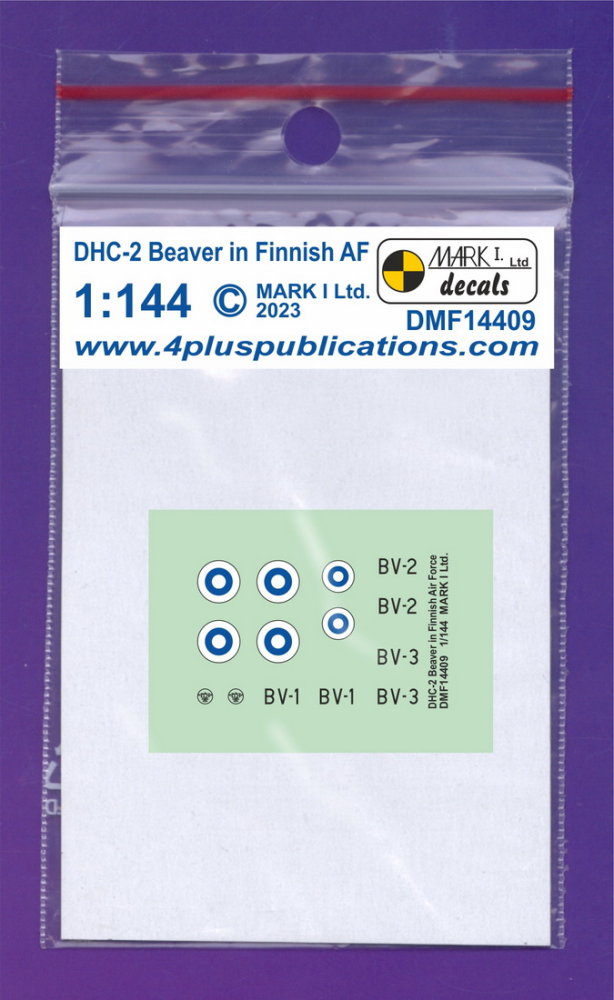 1/144 Decals DHC-2 Beaver in Finnish AF