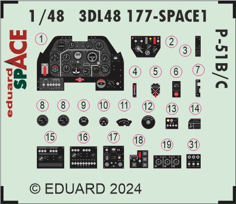 1/48 P-51B/C SPACE (EDU)