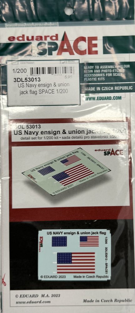 1/350 US Navy ensign & union jack flag SPACE