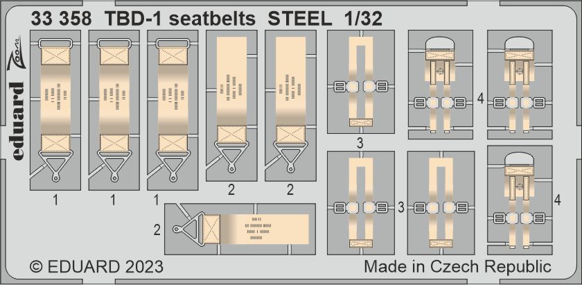 1/32 TBD-1 seatbelts STEEL (TRUMP)