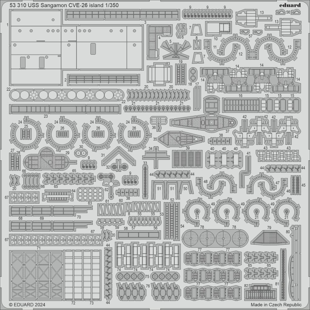 1/350 USS Sangamon CVE-26 island (TRUMP)