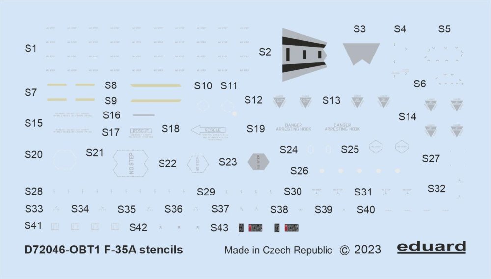 1/72 Decals F-35A stencils (TAM)