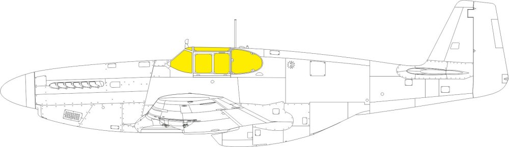 Mask 1/48 P-51B/C framed canopy TFace (EDU)