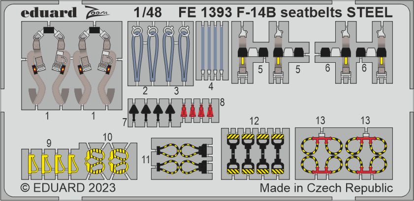 1/48 F-14B seatbelts STEEL (G.W.H.)