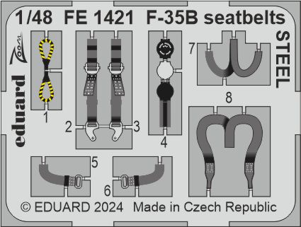 1/48 F-35B seatbelts STEEL (TAM)