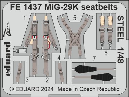 1/48 MiG-29K seatbelts STEEL (HOBBYB)