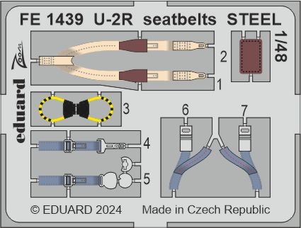 1/48 U-2R seatbelts STEEL (HOBBYB)