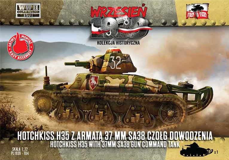 1/72 Hotchkiss H35 w/ 37mm SA38 gun Command Tank
