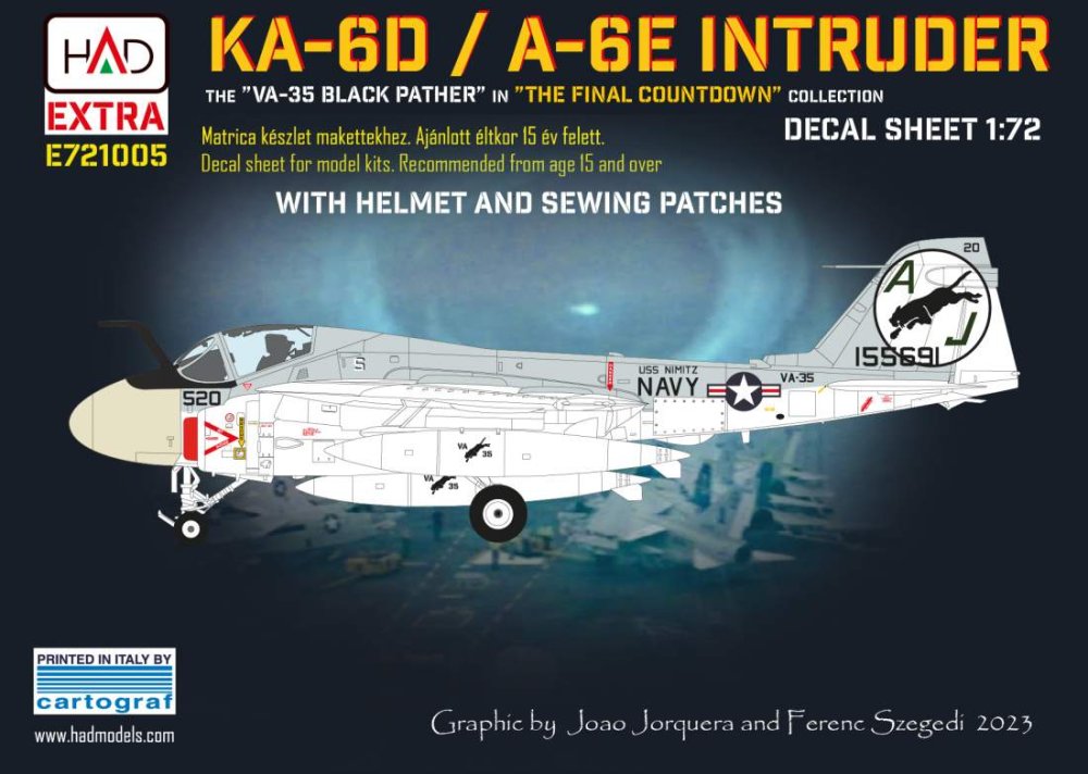 1/72 Decal KA-6D/A-6E Intruder w/ helmet&sewing p.