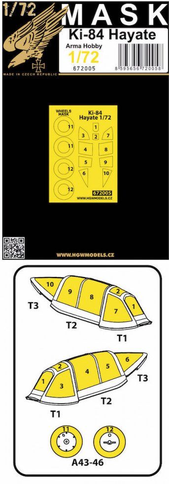 1/72 Mask Ki-84 Hayate (ARMA H.)