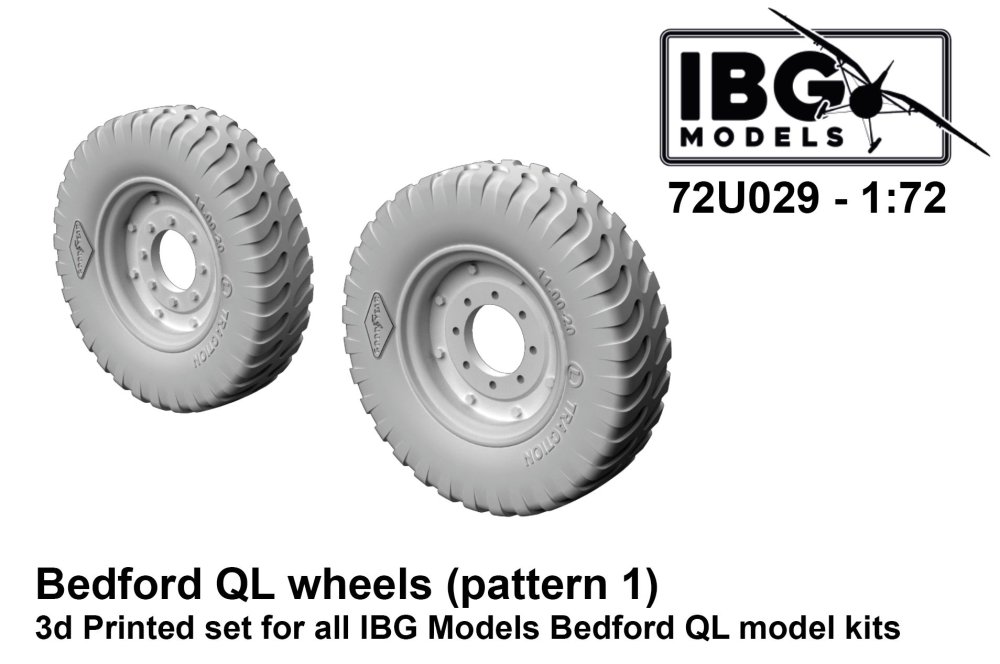 1/72 Bedford QL - wheels (pattern 1)