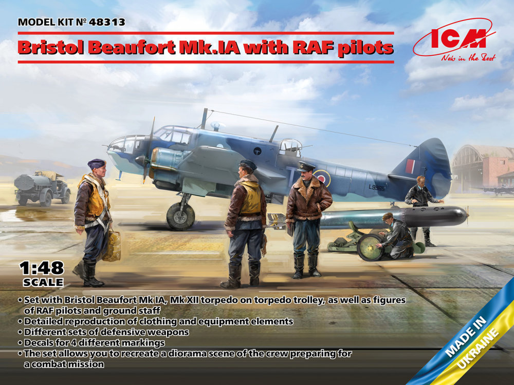 1/48 Bristol Beaufort Mk.IA with RAF pilots