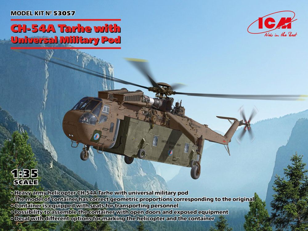 1/35 CH-54A Tarhe w/ Univ. Military Pod (3x camo)
