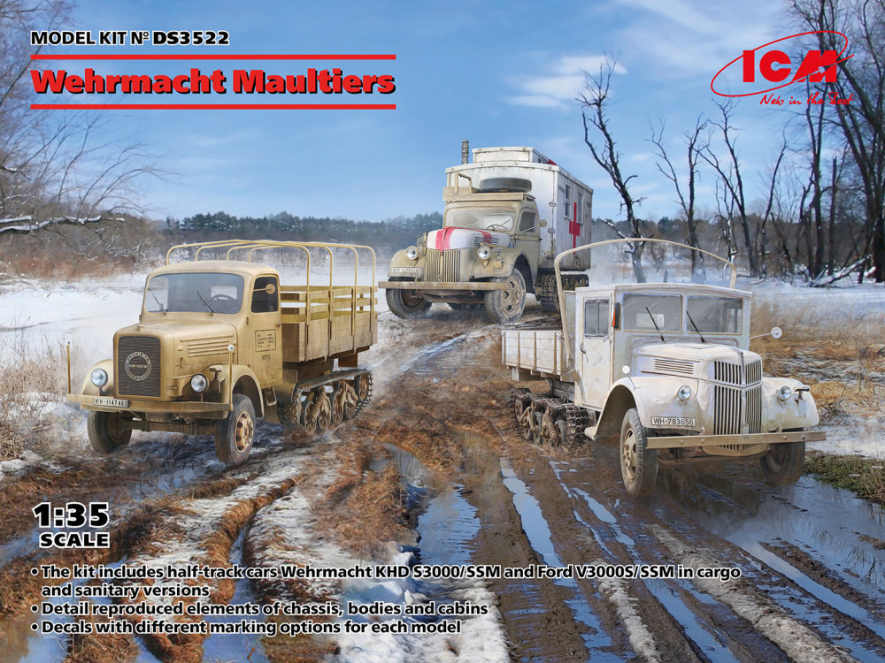 1/35 Wehrmacht Maultiers, DIORAMA SET (3 kits)