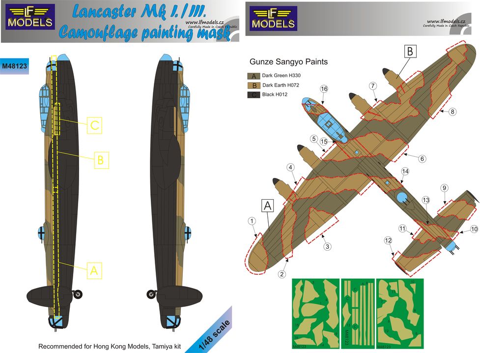 1/48 Mask Lancaster Mk./III. Camouflage p.(HK/TAM)
