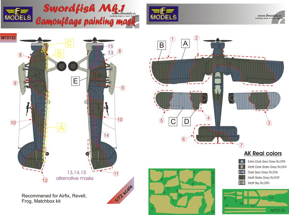 1/72 Mask Swordfish Mk.I Camouflage (AIRFIX/REV)